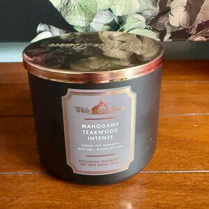 NEW MAHOGANY TEAKWOOD INTENSE 3-Wick 14.5oz Candle Bath & Body Works